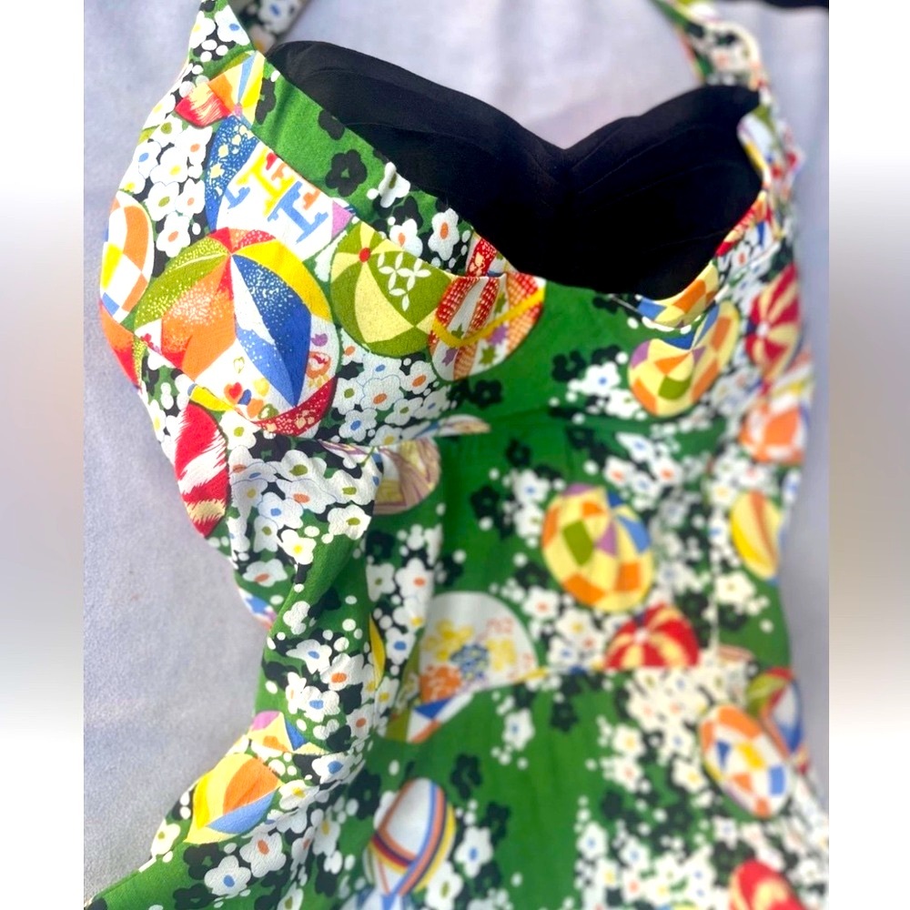 Vintage Trashy Diva Retro Dress Pin Up Summer Beach Rare Candice Gwinn Size 4 - Picture 6 of 7